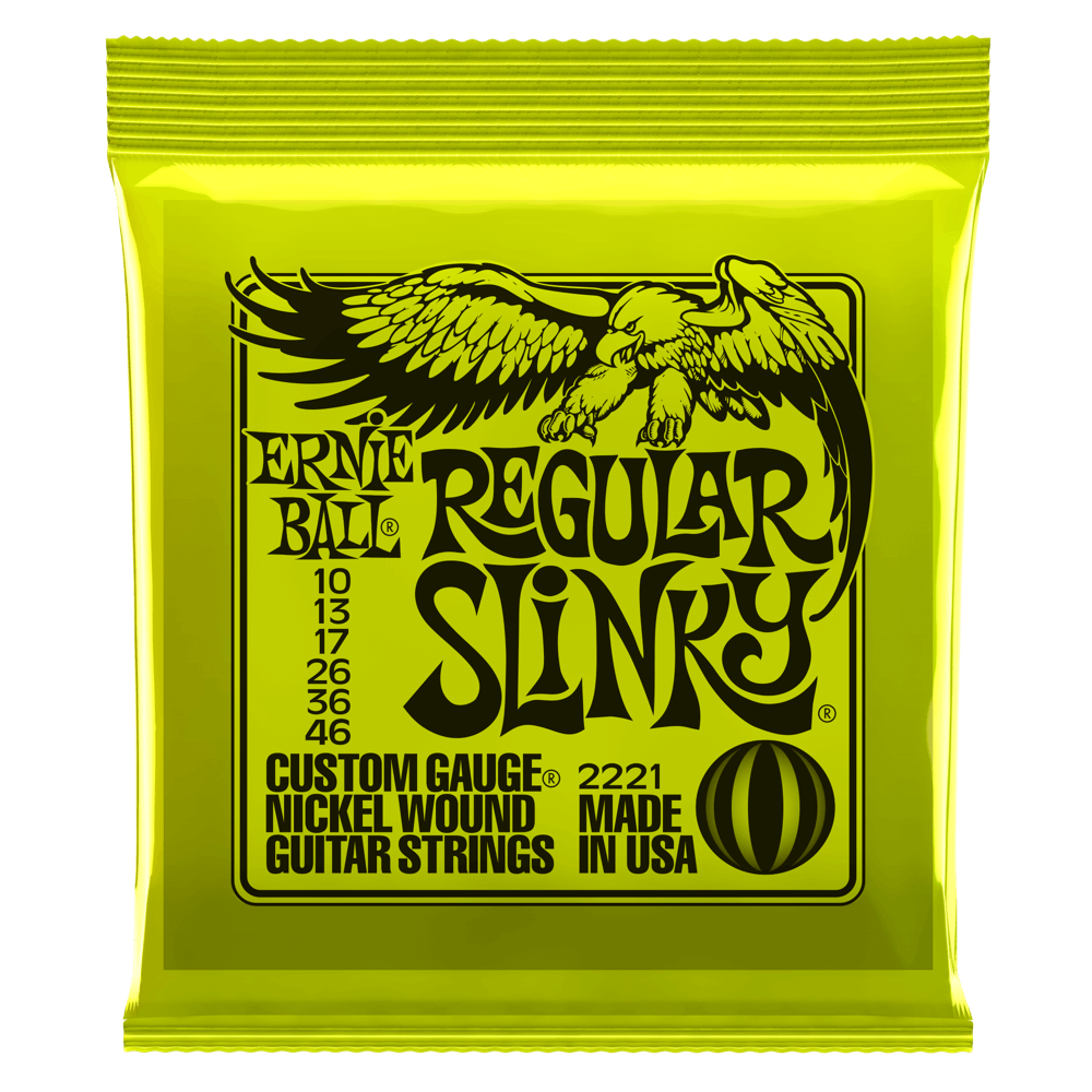 Ernie Ball Regular Slinky Nickel Wound Electric Guitar Strings .010-.046