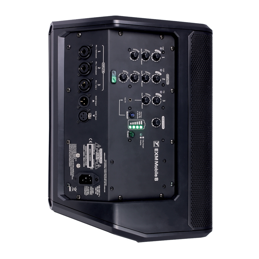 Yorkville EXM Mobile8 8'' Battery Powered Compact Bluetooth Speaker