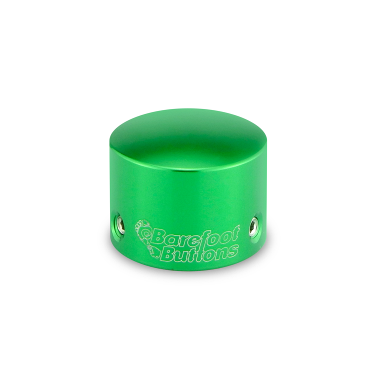 Barefoot Buttons V1 Tall Boy Footswitch Button, Green - For Common 3PDT Switches
