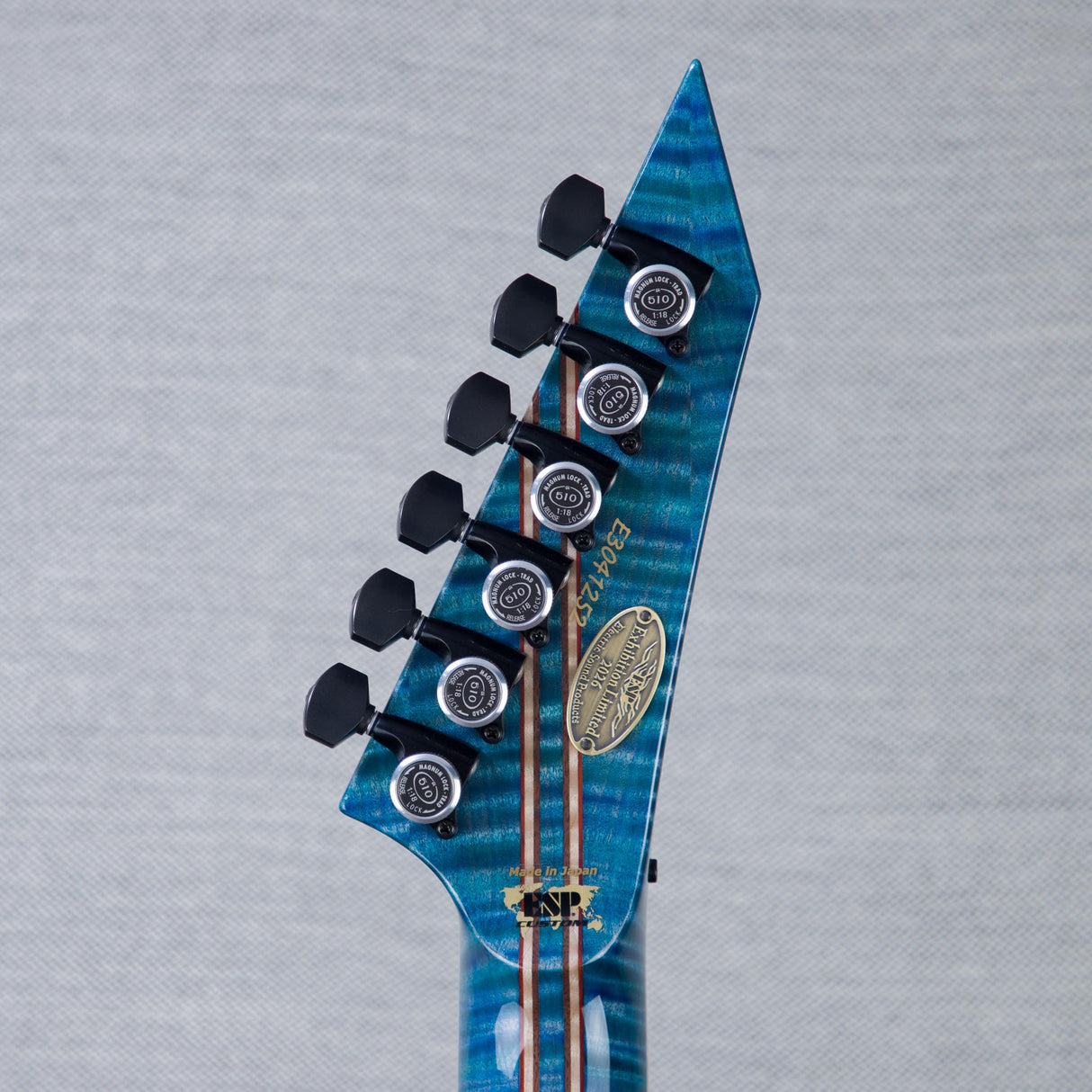 ESP Custom Shop Exhibition EXL M-II DX FR Electric Guitar - Sea Serpent Blue / Sunset Coast - #E3041252