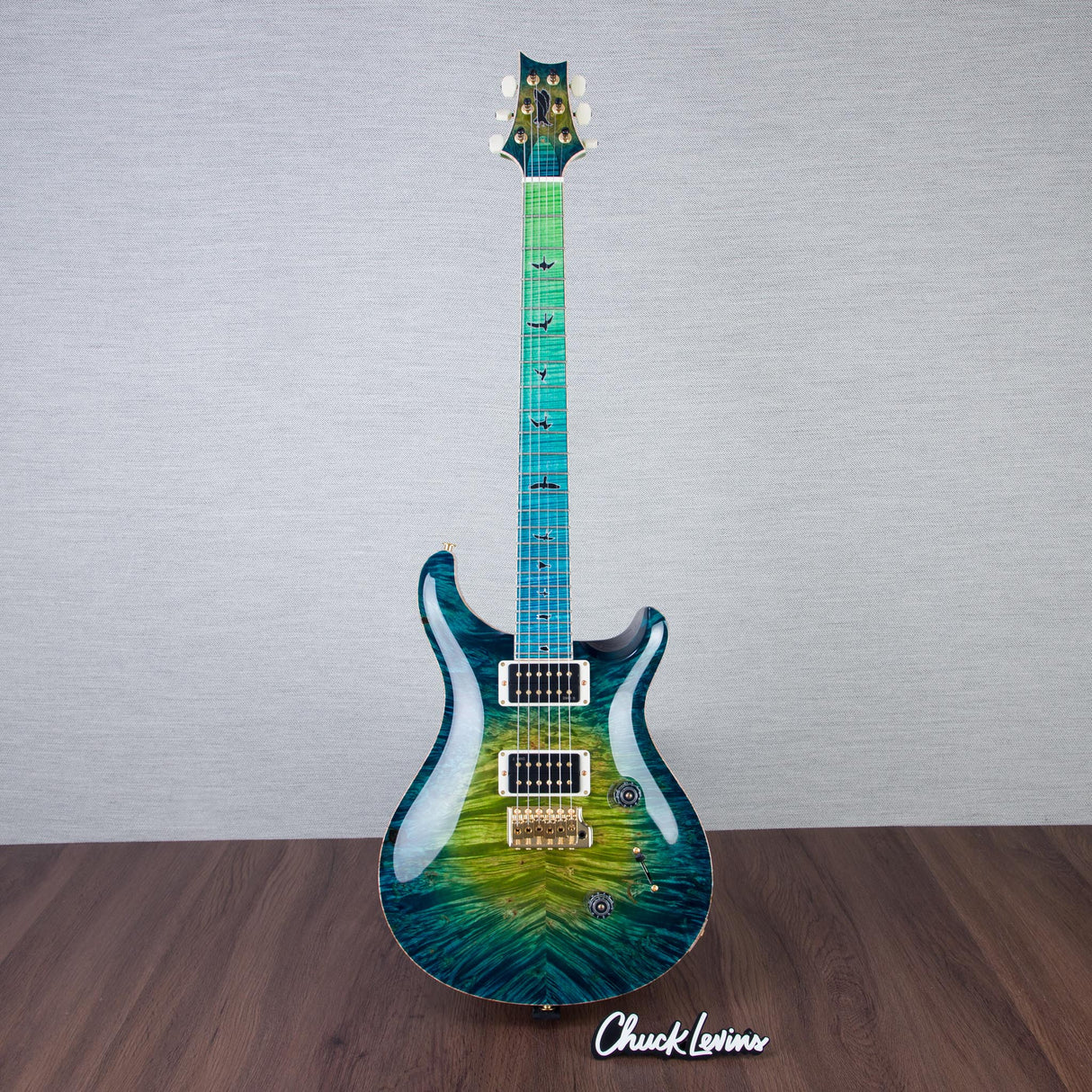 PRS Private Stock Custom 24 Electric Guitar - Laguna Glow/Charcoal Wash - #250410405