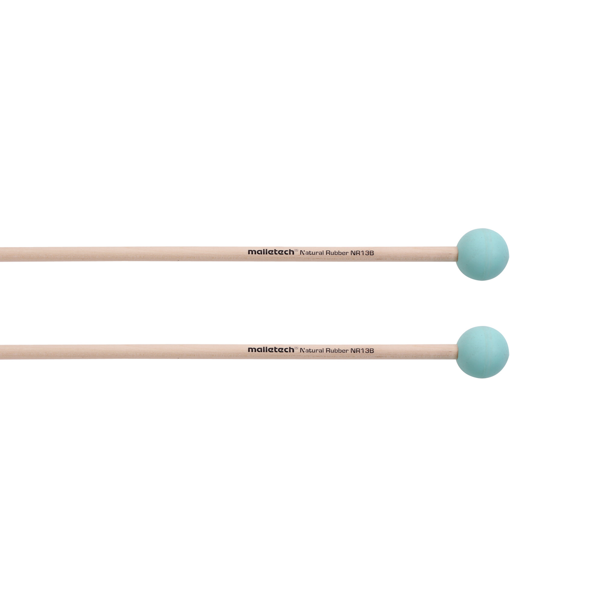 Malletech NR13B Natural Rubber Mallets (Pair), Birch - Mint, Med. Hard