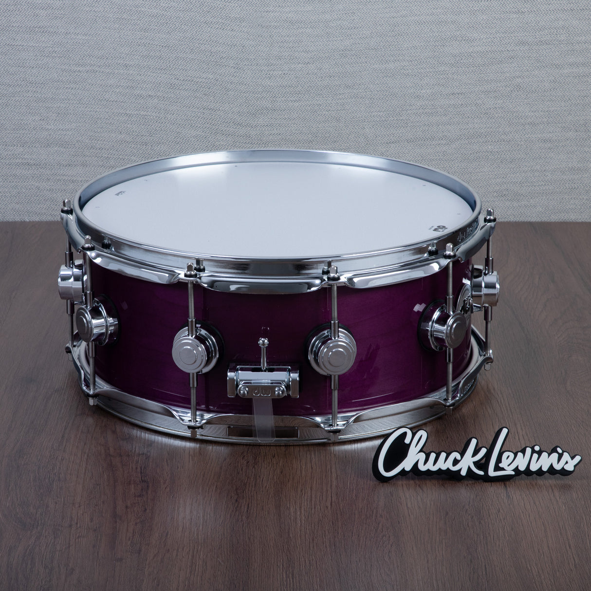 DW 5.5 x 14-Inch Collector's Oak Snare Drum - Ultraviolet Purple