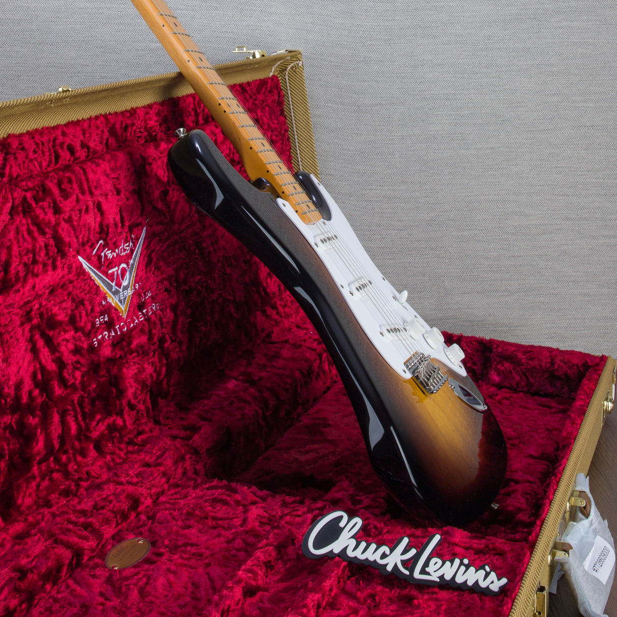 Fender Custom Shop Limited Edition 70th Anniversary 1954 Stratocaster NOS Guitar - Wide-Fade 2-Color Sunburst - #XN4145