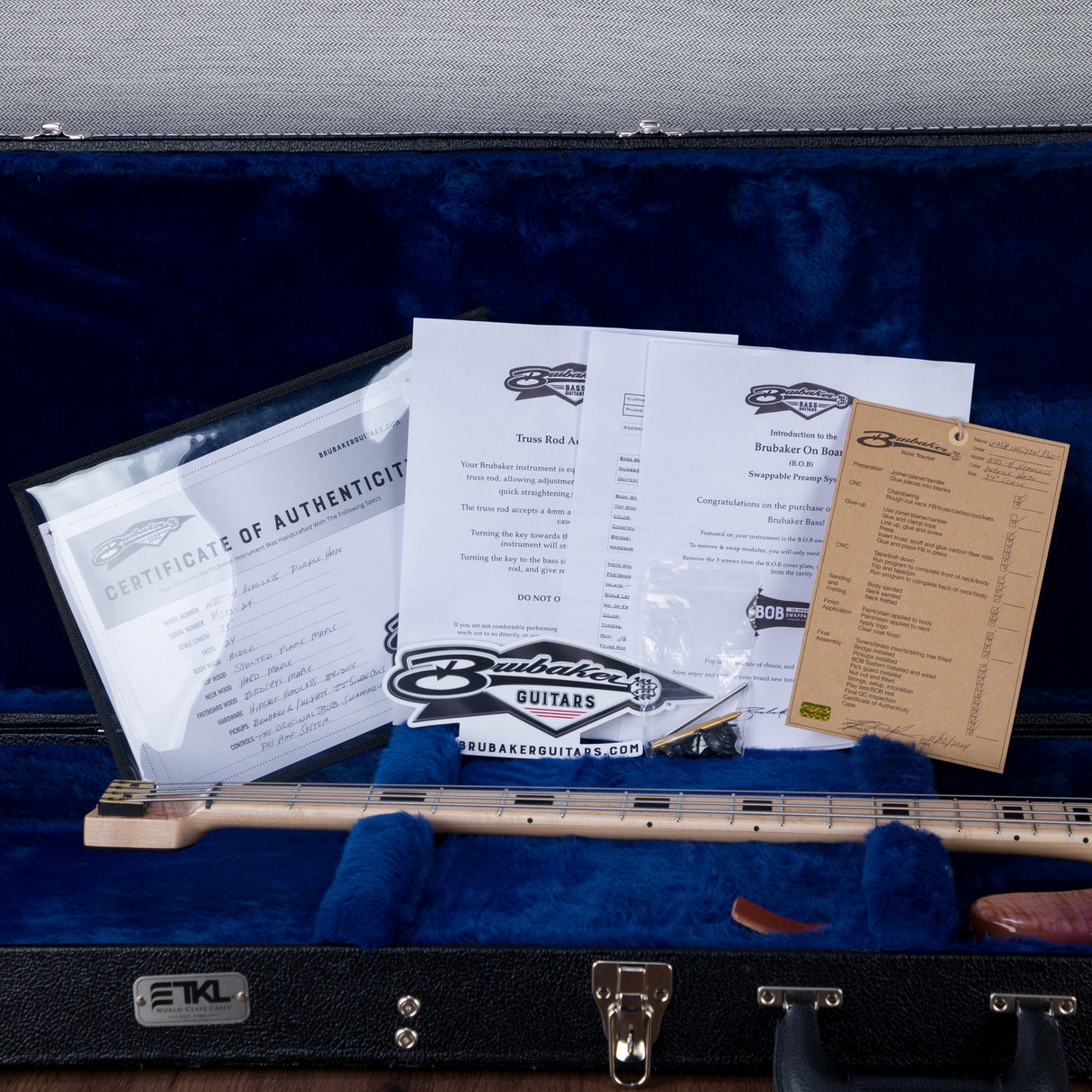 Brubaker Custom Shop NBS-4 Headless Electric Bass Guitar - Purple Haze - #033-24