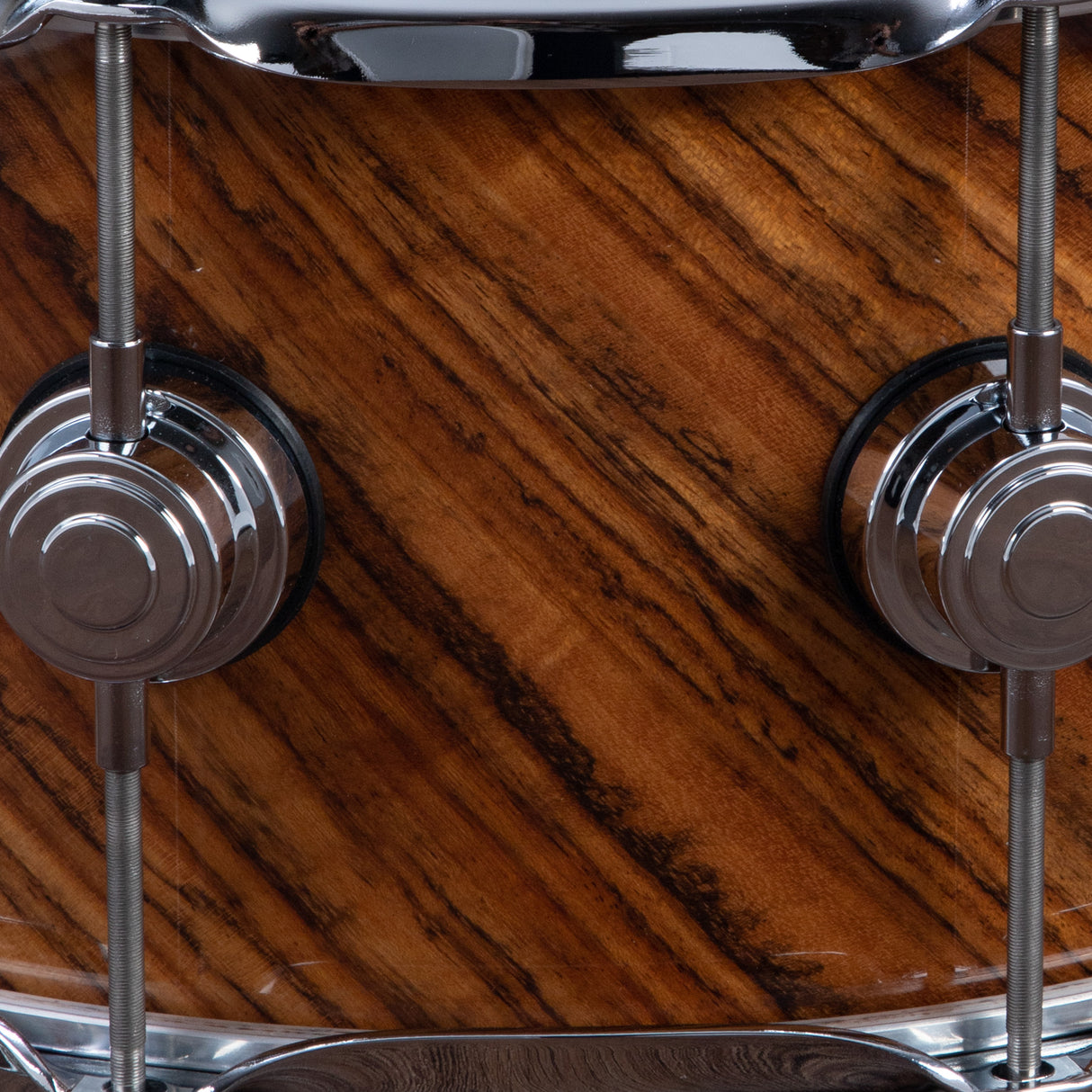 DW 6.5 x 14-Inch Collector's Maple Exotic Series Snare Drum - Natural Lacquer over Twisted Tropical Olive