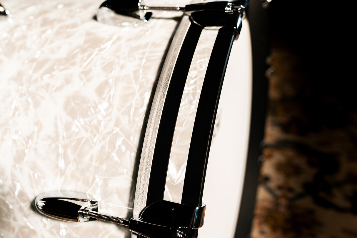 Gretsch USA Custom Nitron 3 Piece Shell Pack, 60's White Marine Pearl - 12/14/20