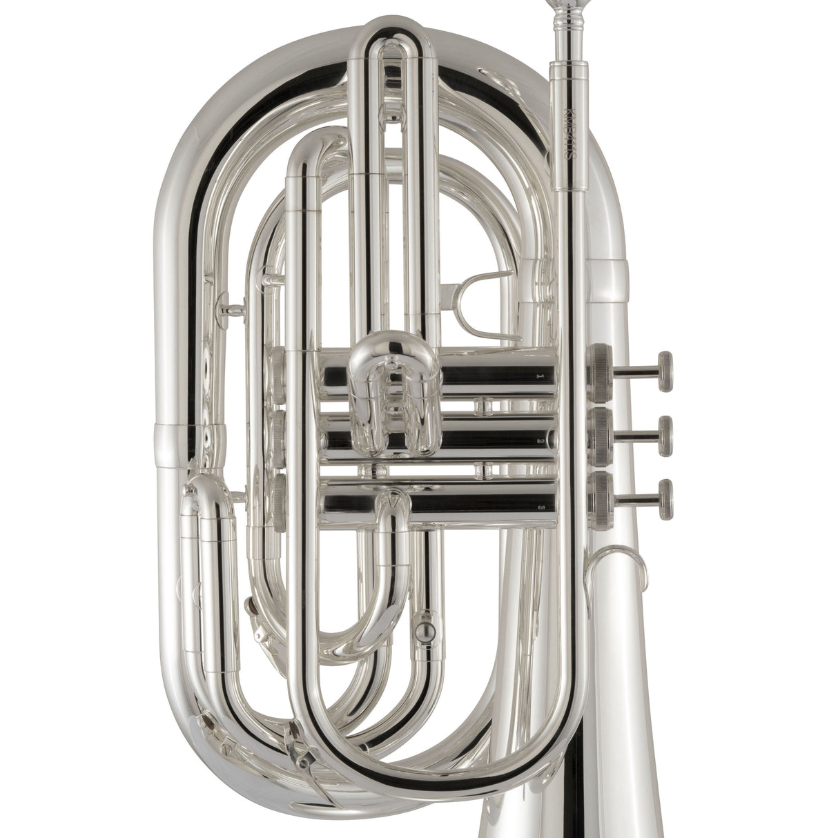 King KMB411S Performance Marching Baritone Horn - Silver-Plated