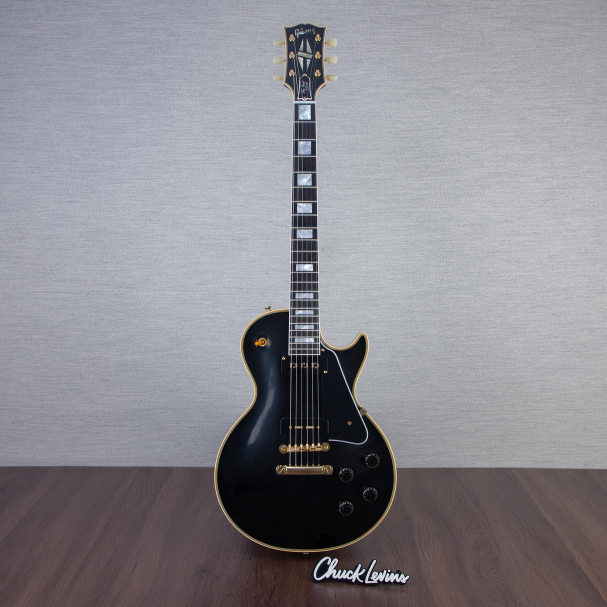 Gibson Custom Shop 1954 Les Paul Custom Reissue Electric Guitar VOS - Ebony - #45356