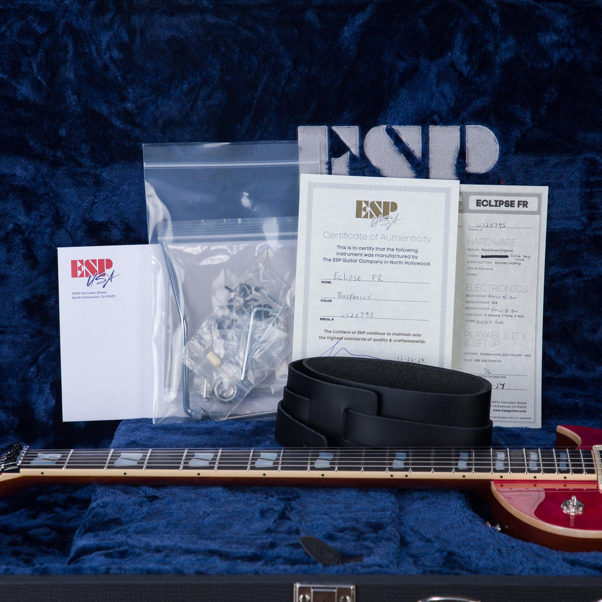 ESP USA Eclipse FR Electric Guitar - Raspberry - #US24795