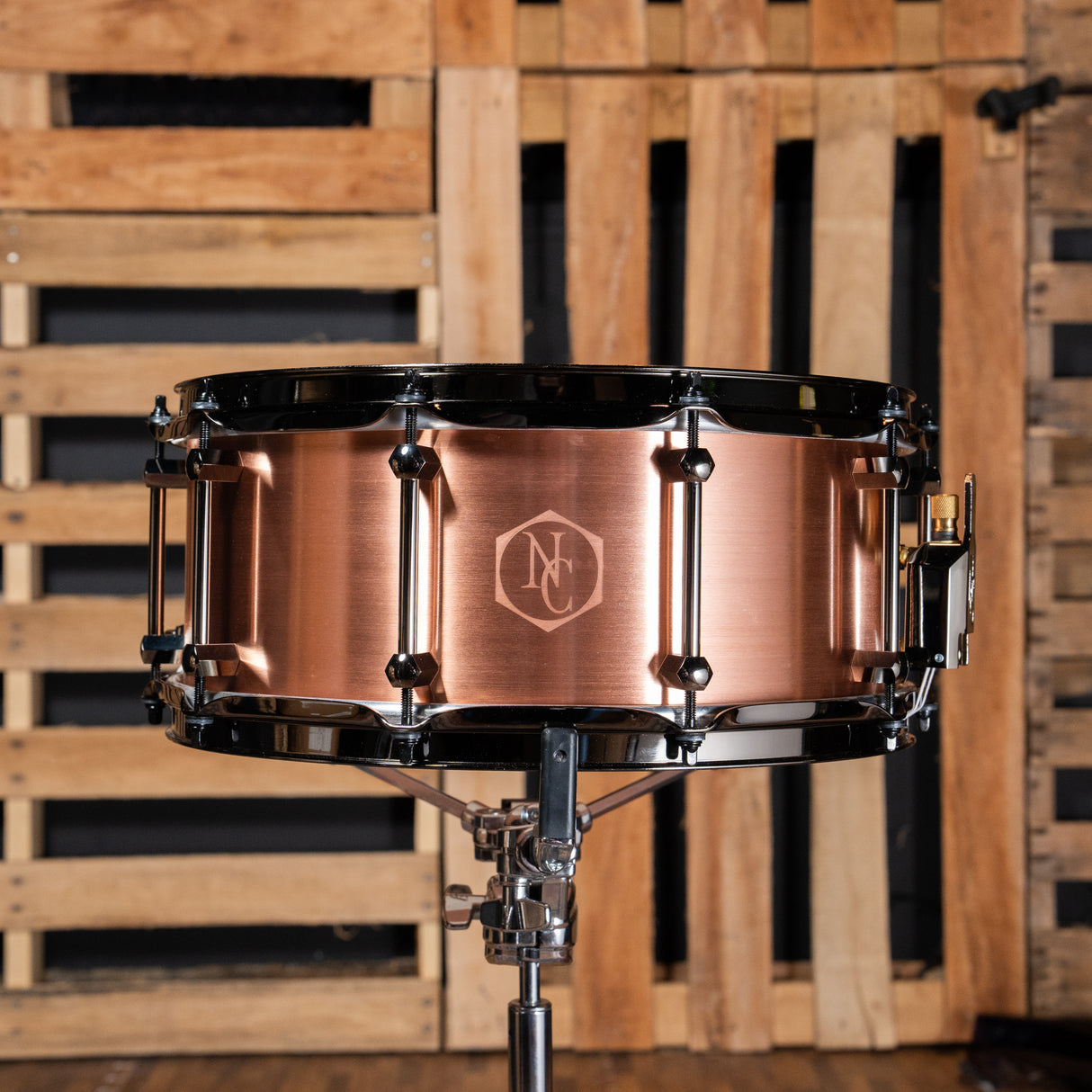 Noble & Cooley 6x14-Inch Copper Classic Snare - Raw with Black Hardware