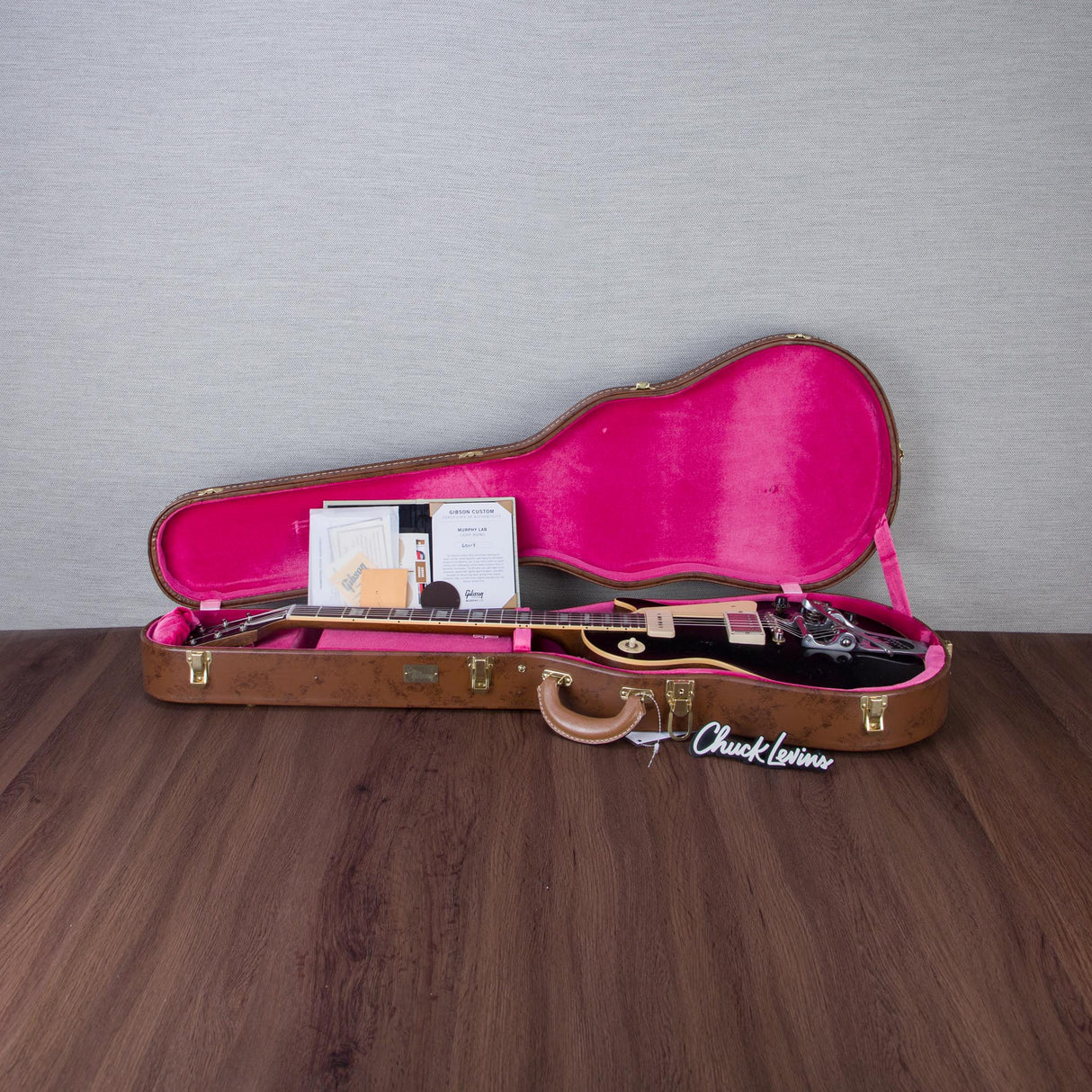 Gibson Custom Shop Dealer Select 1956 Gibson Les Paul Standard Electric Guitar - Ebony - #65018