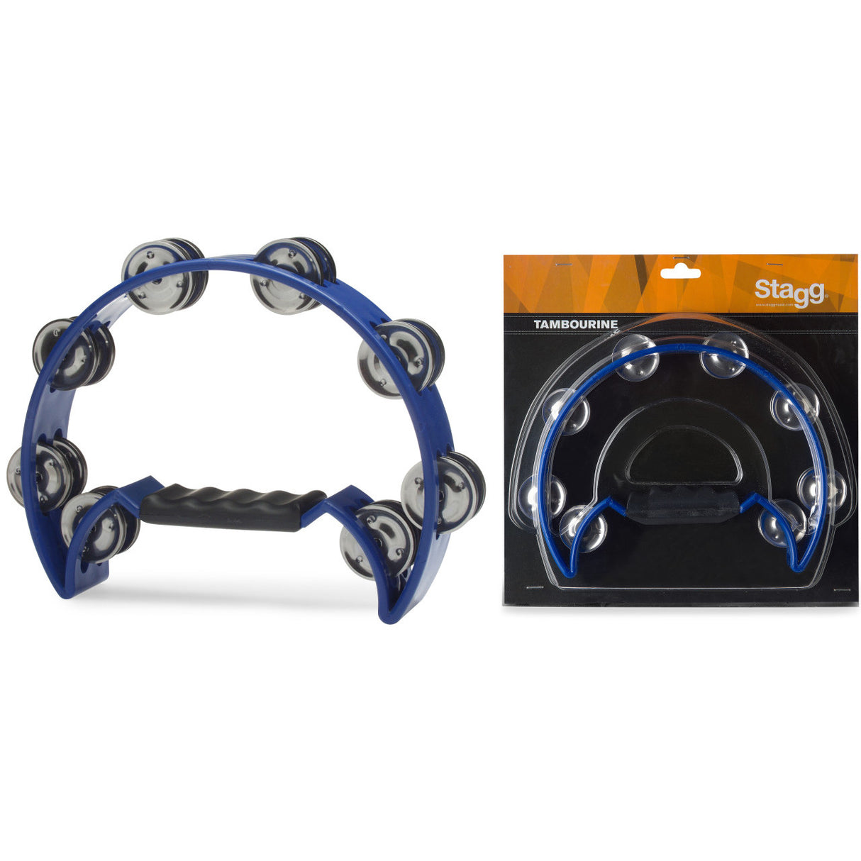 Stagg TAB-2 Plastic Cutaway Tambourine - Blue