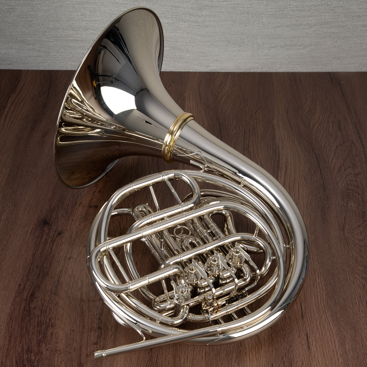 Hans Hoyer 6802NSA Heritage F/Bb Double French Horn - String Linkage, Nickel Silver Finish