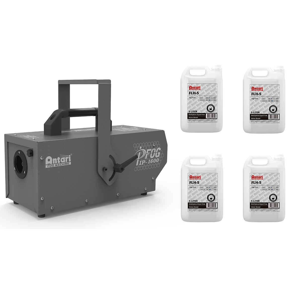 Antari IP1600 IP Ip Rated Fog Machine with 4 Gallons of Antari Heavy Fog Fluid