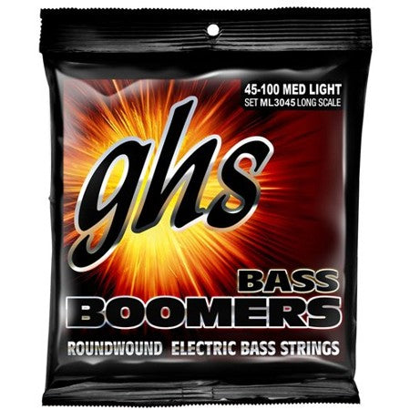 GHS Strings 4-String Bass Boomers Long Scale-Medium Light Gauge (045-100)