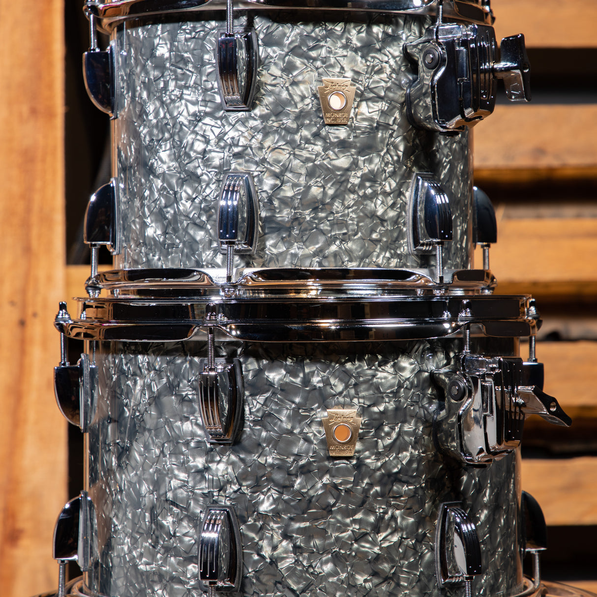 Ludwig USA Classic Maple CL Custom Mod 4-Piece Shell Pack - Black Pearl Wrap