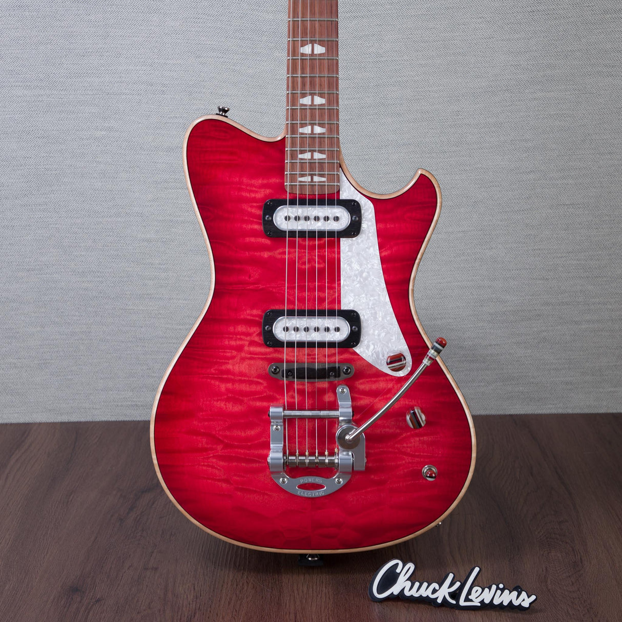Powers Electric A-Type Electric Guitar - Cosmo Red - #B295
