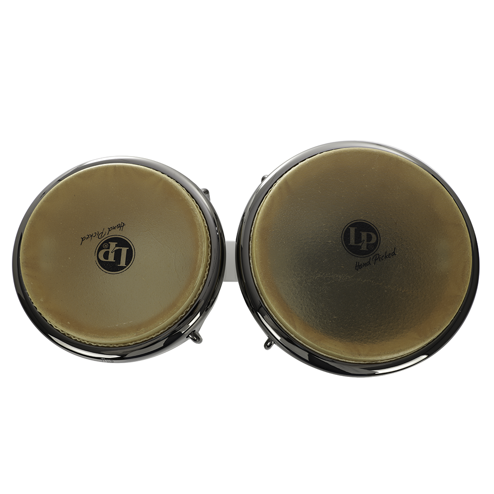 Latin Percussion LP201AX-2 Generation II Bongos - White With Black Nickel Hardware