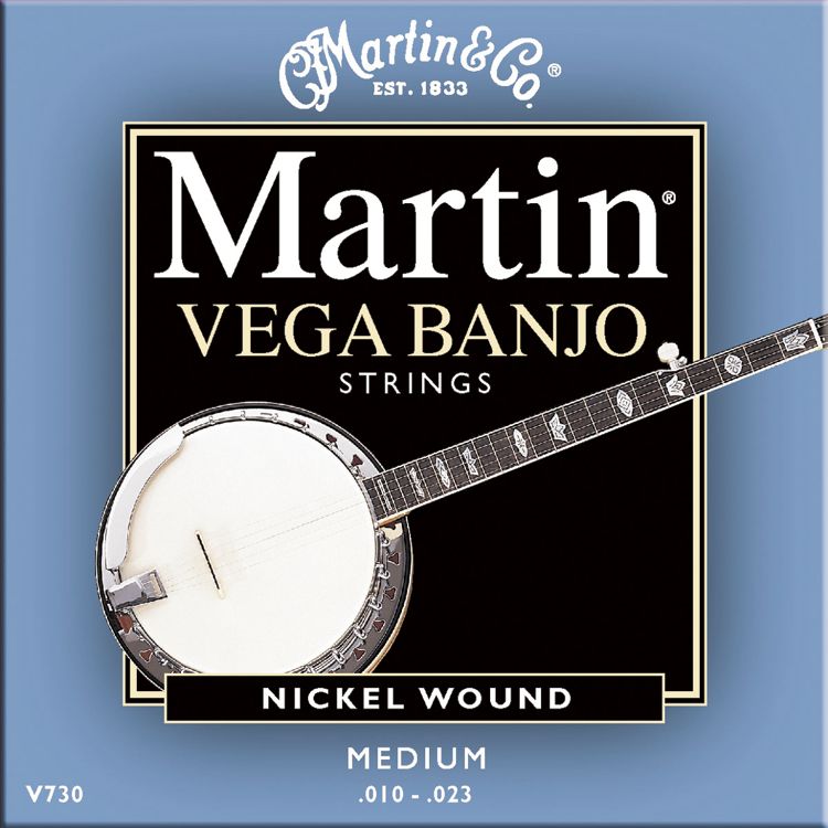 Martin V730 Vega Banjo String Set, 5 String, Medium