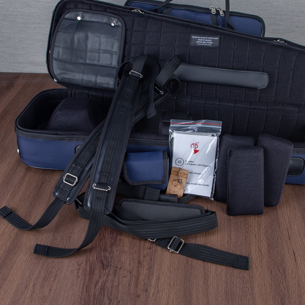 Marcus Bonna Case for Tenor Trombone, Detachable Bell, F Attachment- Blue