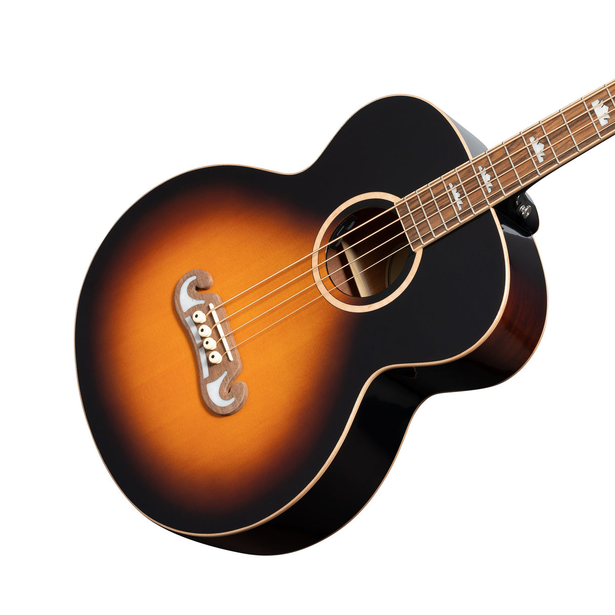 Epiphone El Capitan J-200 Studio Acoustic Electric Bass - Aged Vintage Sunburst - New