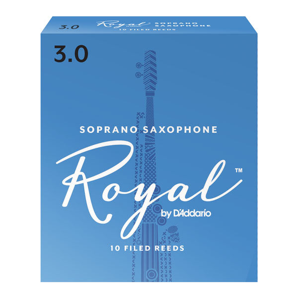 D'Addario RIB10 Royal Filed Soprano Saxophone Reed 10-Pack - New,2