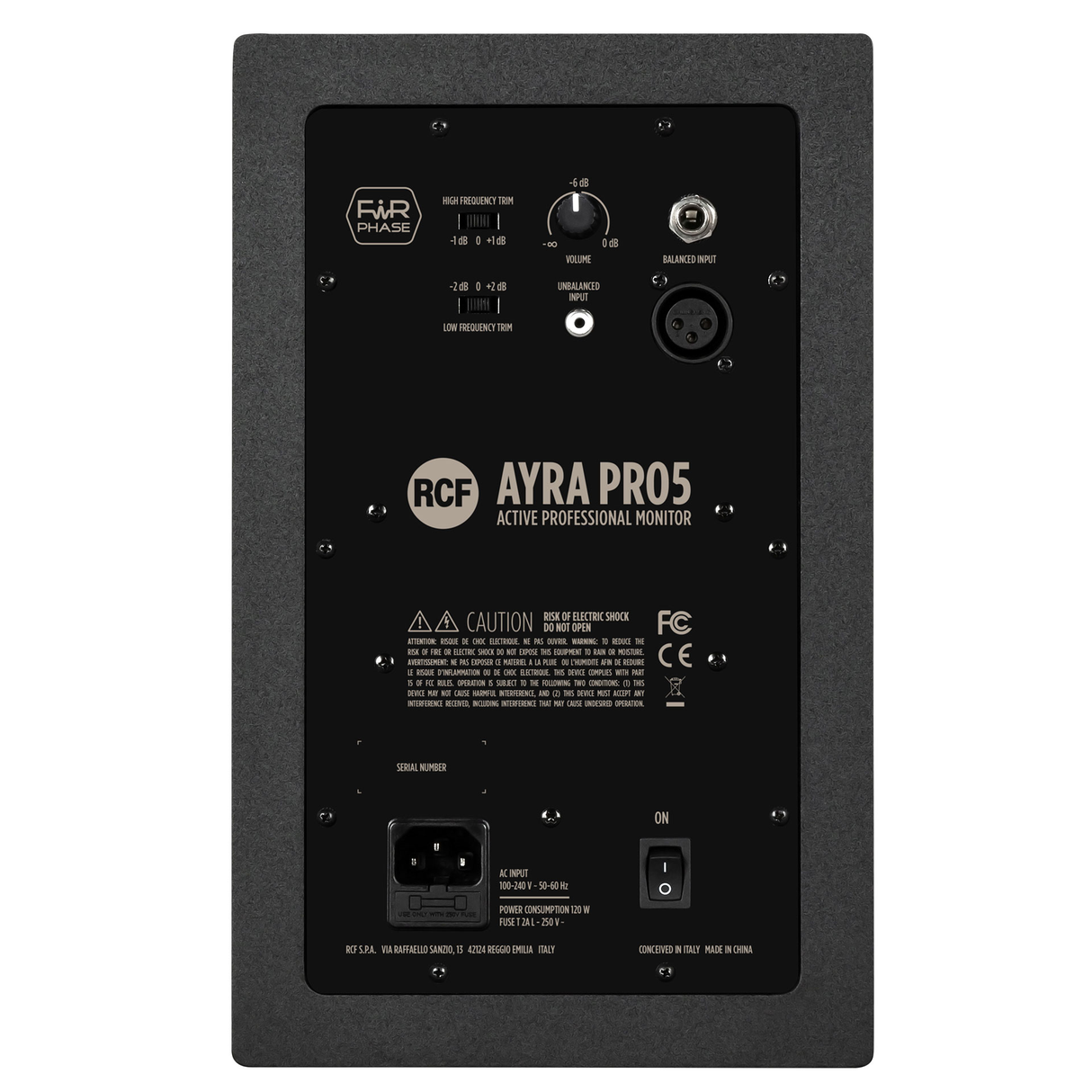 RCF AYRA PRO5 Active 5" Two-Way Studio Monitor - Mint, Open Box