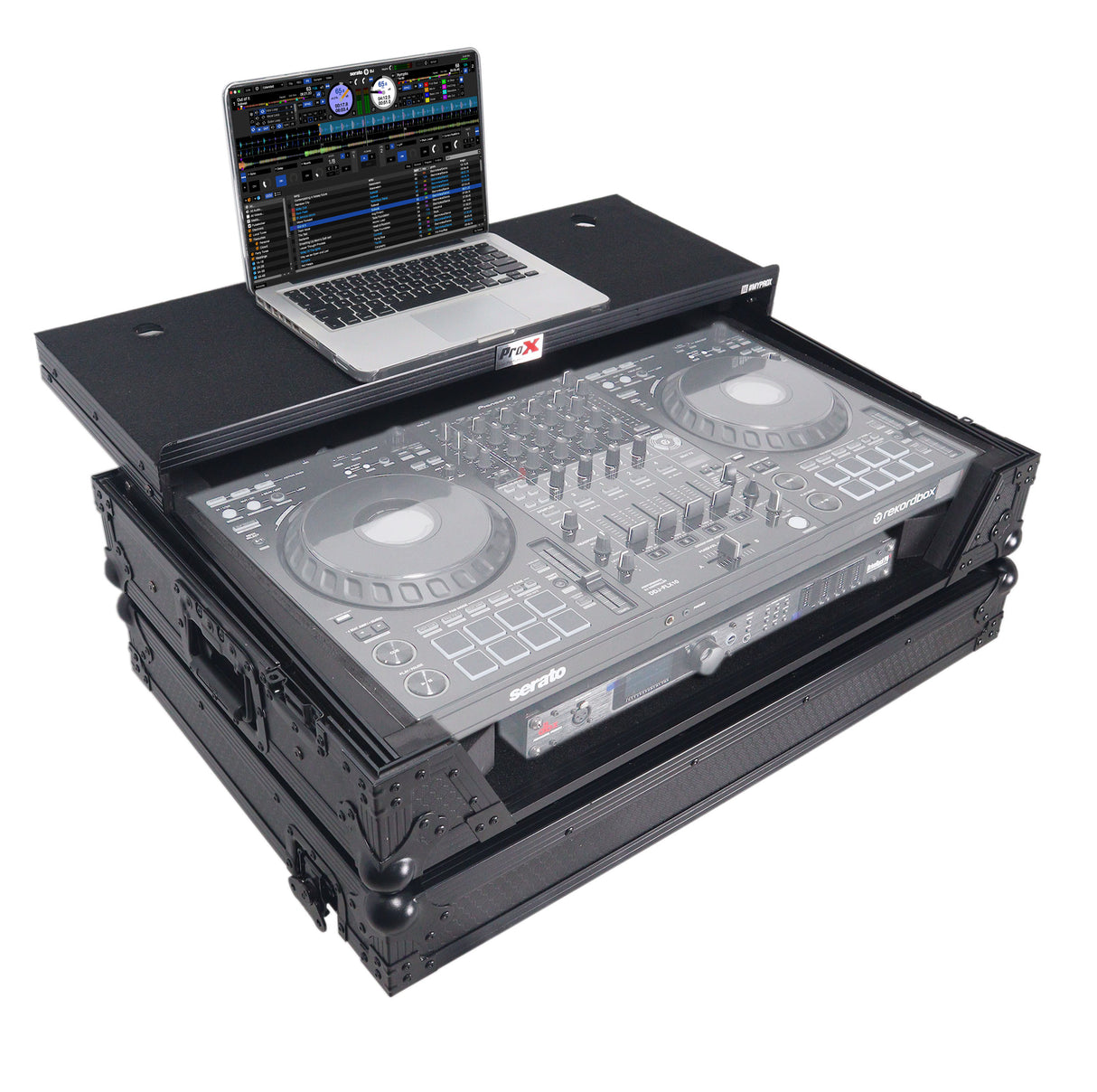 ProX XS-DDJFLX10WLTBL LED Pioneer DDJ-FLX10 and DDJ-GRV6 Case - Black - New