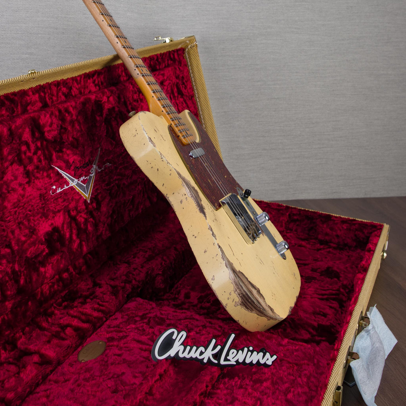 Fender Custom Shop 52 Telecaster Heavy Relic Guitar - Aged Vintage White - CHUCKSCLUSIVE - #R125679