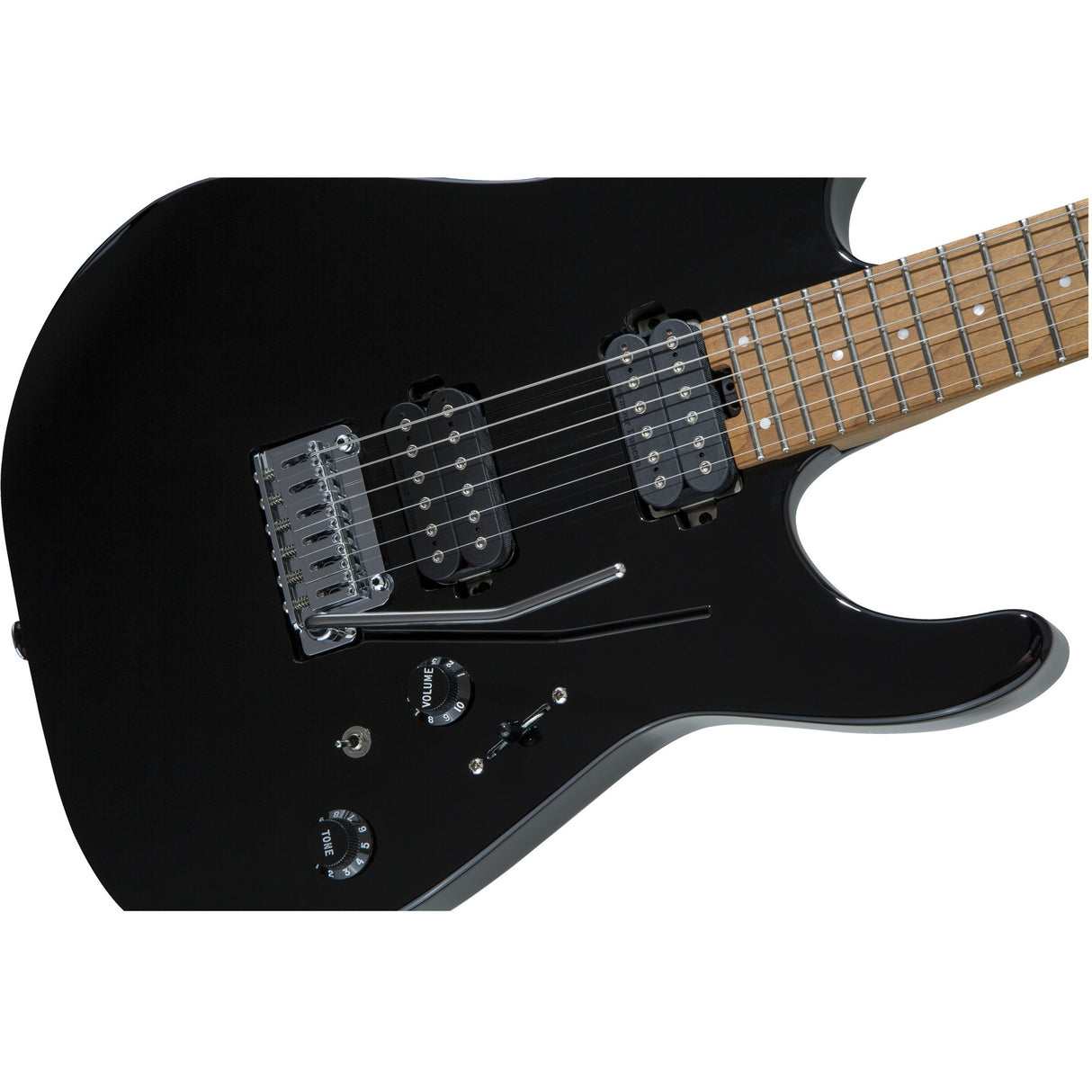 Charvel Pro-Mod DK24 HH 2PT CM, Caramelized Maple Fingerboard - Gloss Black