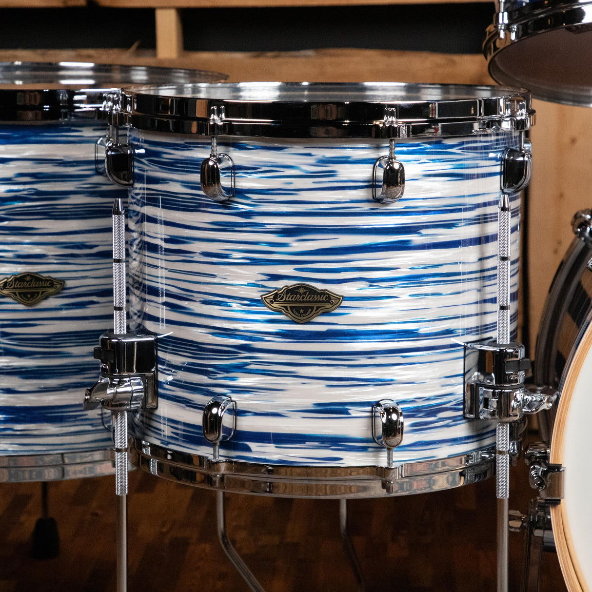 Tama Starclassic Walnut/Birch 5-Piece Shell Pack - Blue and White Oyster