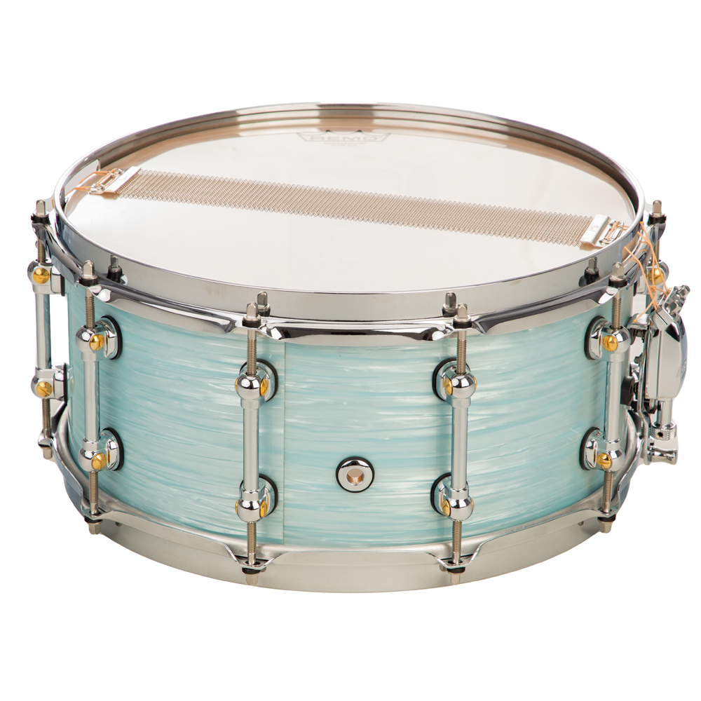 Pearl Music City Custom Master's Maple Reserve 6.5x14 Snare Drum - Ice Blue Oyster