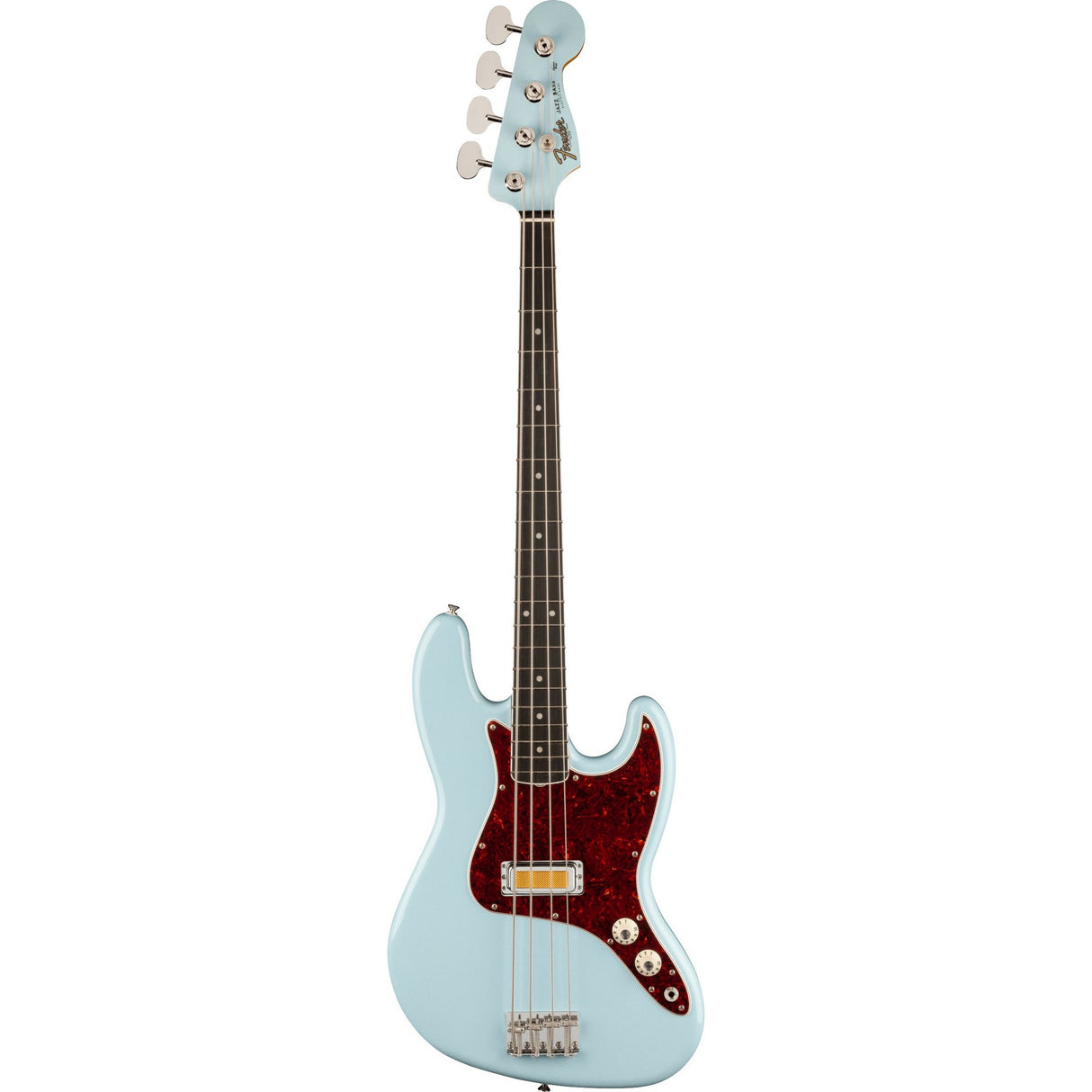 Fender Gold Foil Jazz Bass Guitar - Ebony Fingerboard, Sonic Blue - Mint, Open Box
