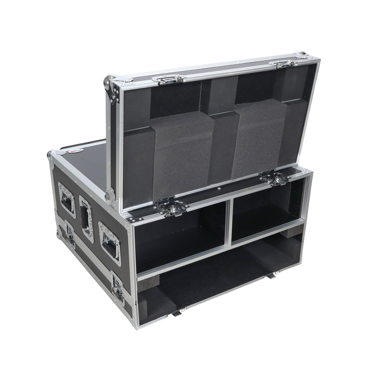 ProX XS-YDM7COMPACTEXDHW ATA Digital Audio Mixer Flight Case for Yamaha DM7 Compact Expansion Console with Doghouse compartment and Caster wheels