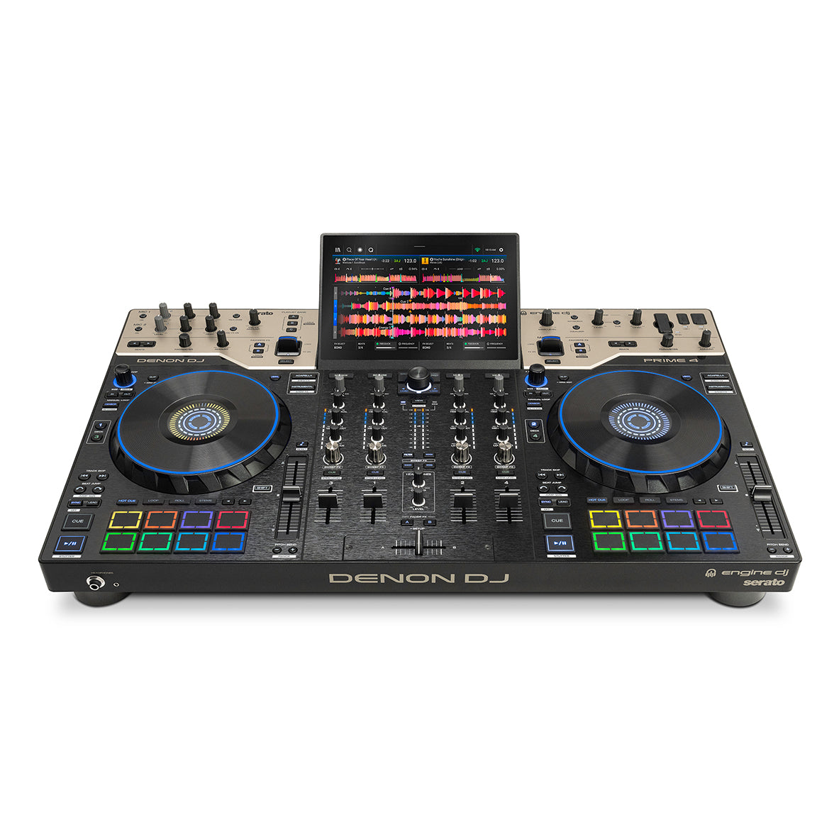 Denon DJ PRIME 4 G2 4-Channel Standalone DJ System with Built-in FX, Lighting Output, and Stems