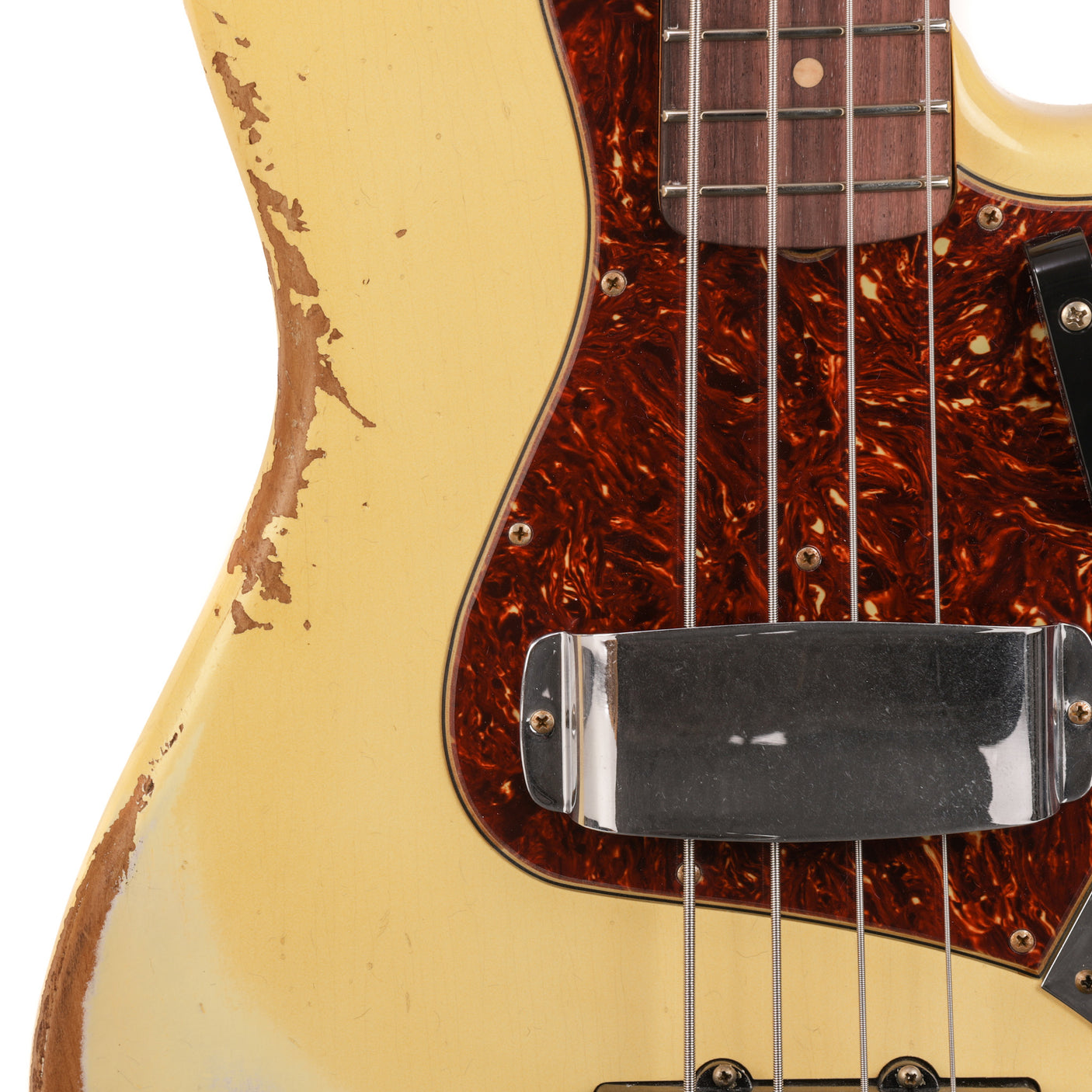 Fender Custom Shop 1961 Jazz Bass, Ash Heavy Relic - Aged Vintage White - CHUCKSCLUSIVE - #R124796