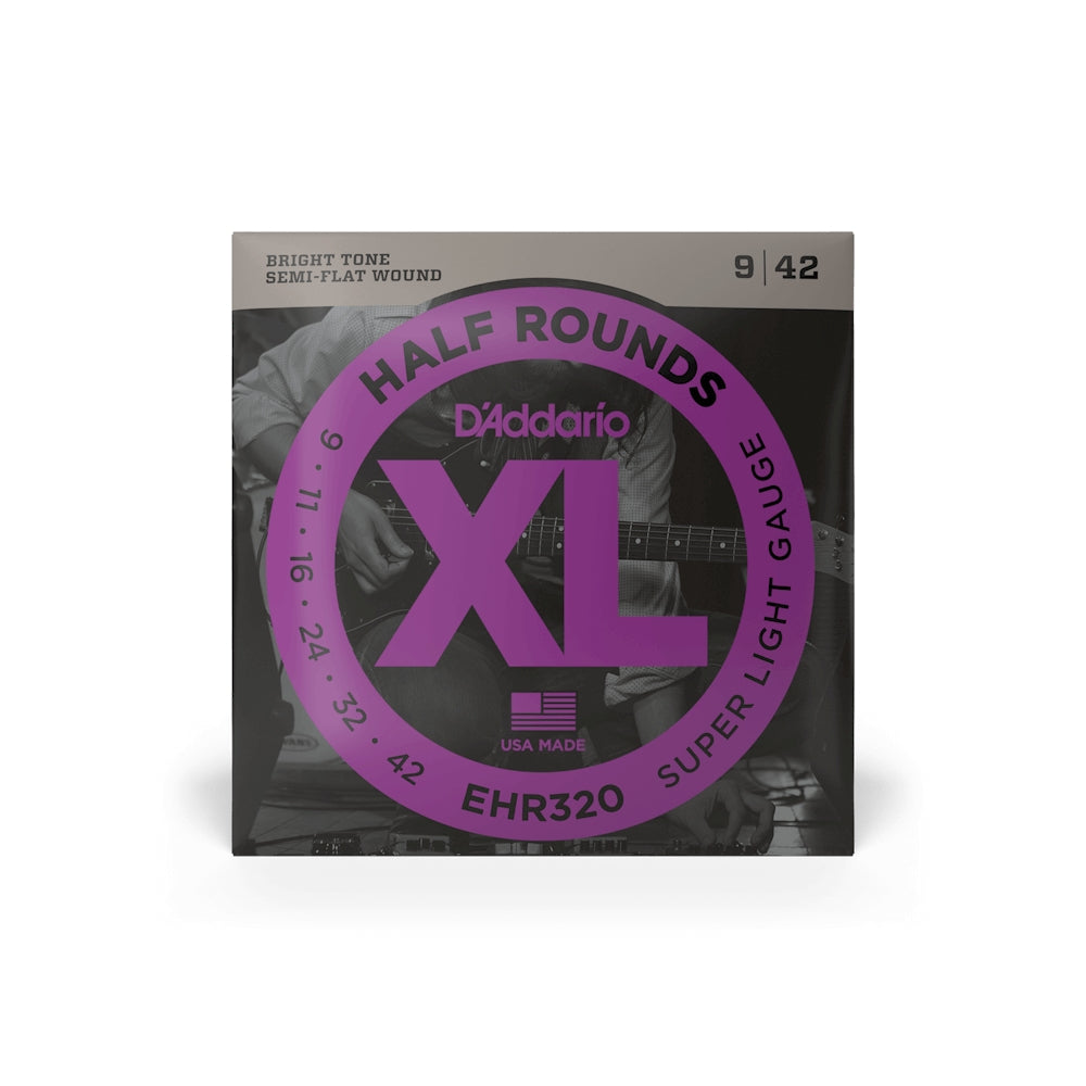 D'Addario EHR320 Half Rounds 09-42 Super Light Electric Guitar Strings