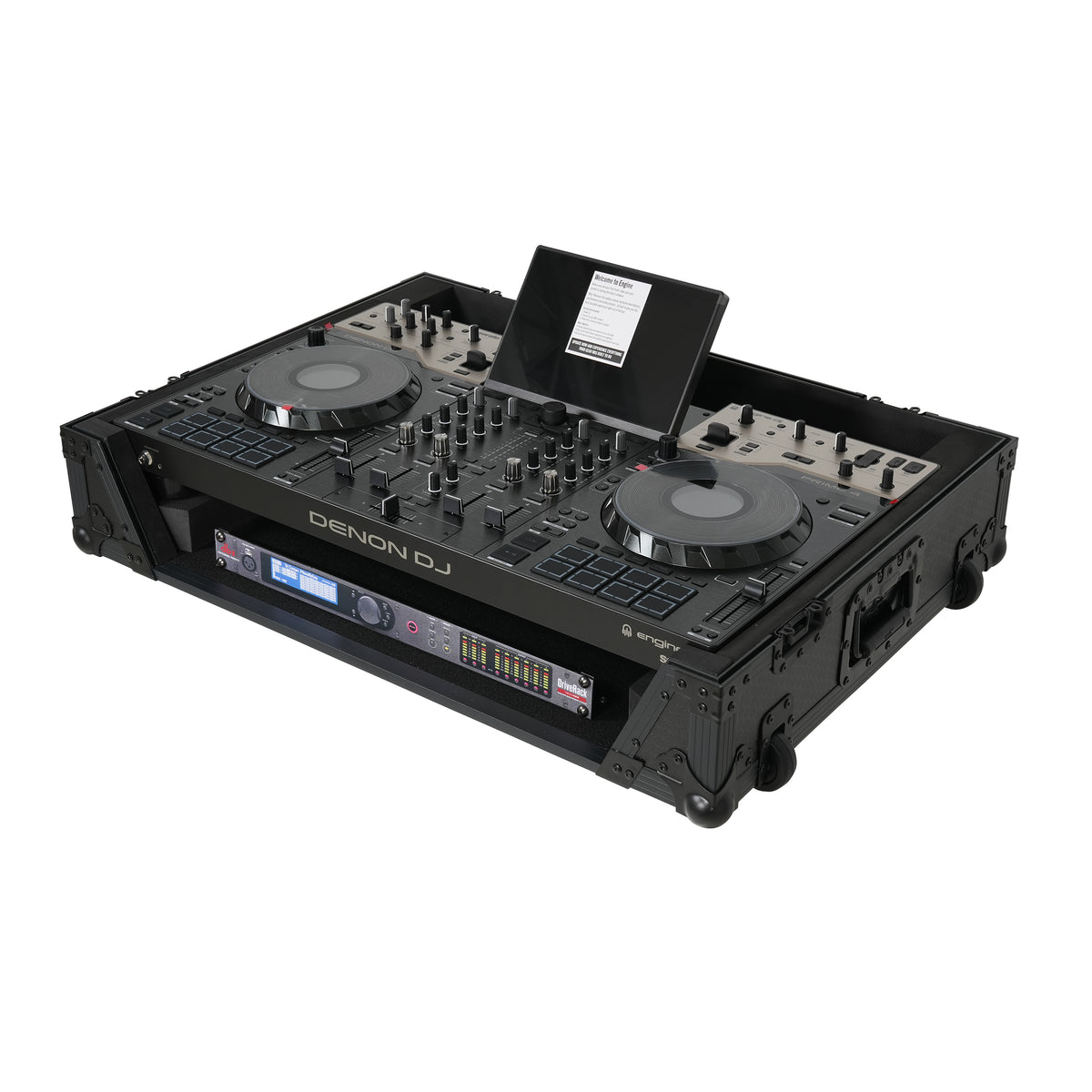 PRO X ATA Flight Case For Denon PRIME 4 G2/PRIME 4 MK2 with Rack Space and Wheels