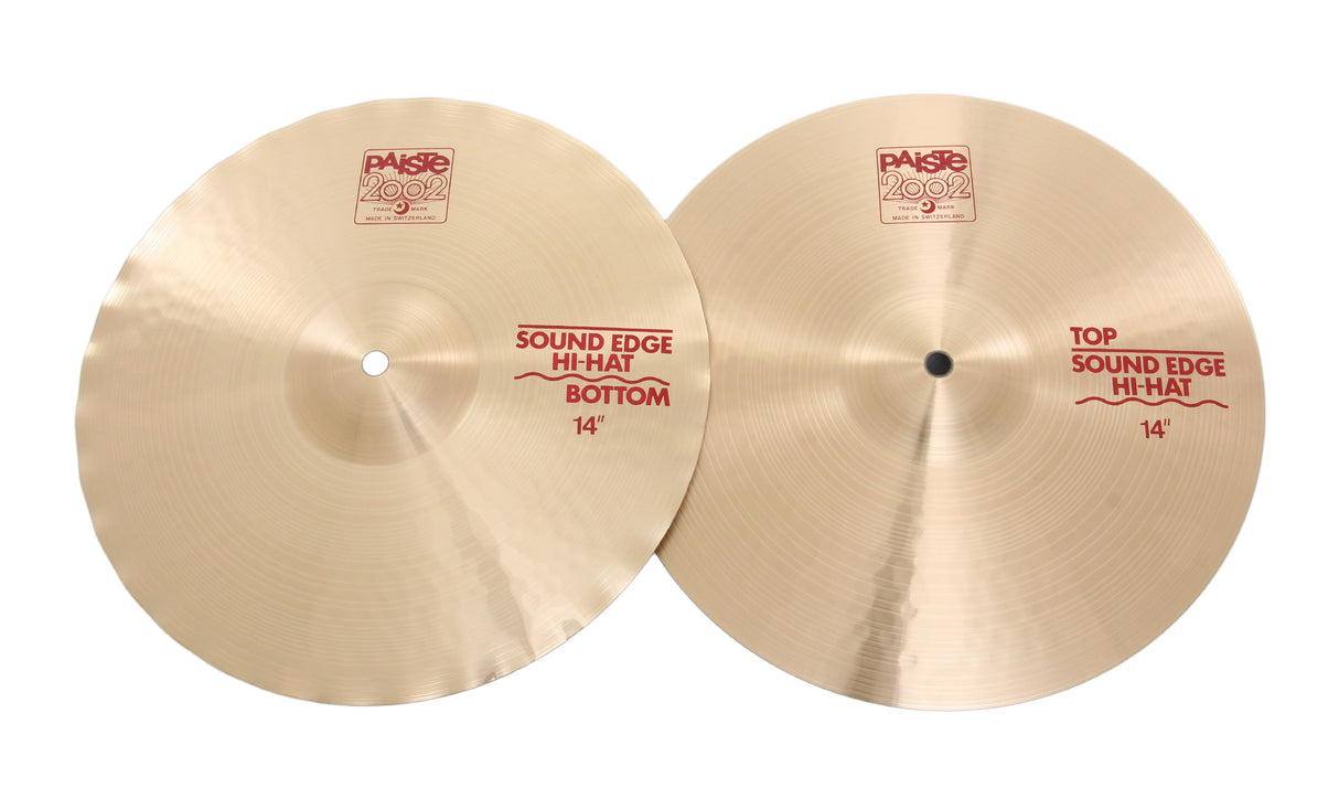 Paiste 14" 2002 Sound Edge Hi-Hat Cymbals - New,14 Inch
