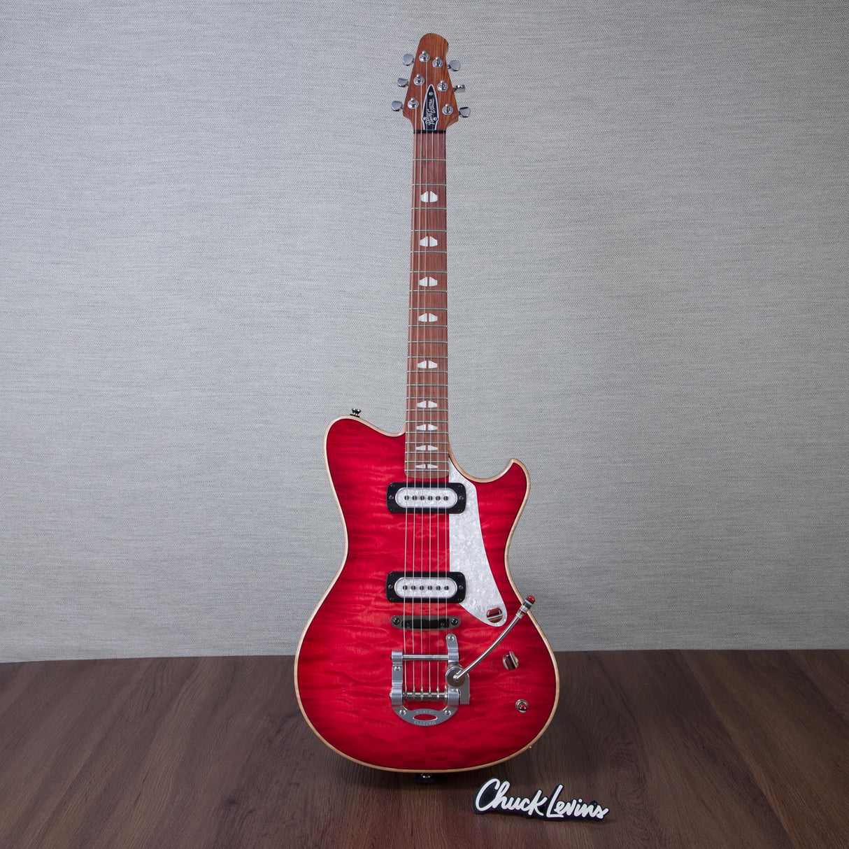 Powers Electric A-Type Electric Guitar - Cosmo Red - #B295