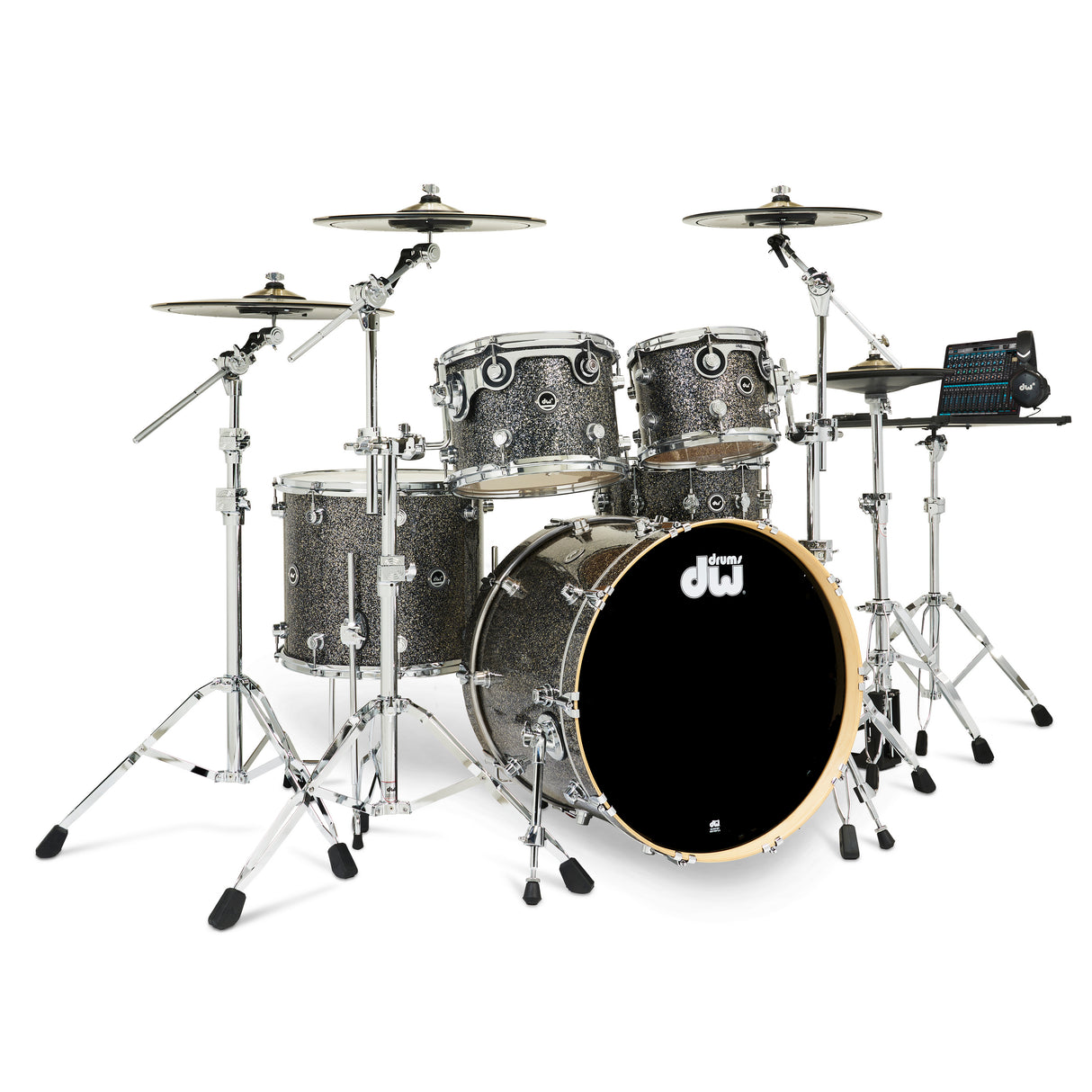 DW DWe 5-Piece Drum Kit Bundle - Black Galaxy
