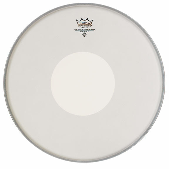 Remo 14" Coated Controlled Sound Drum Head With White Dot - New,14 Inch