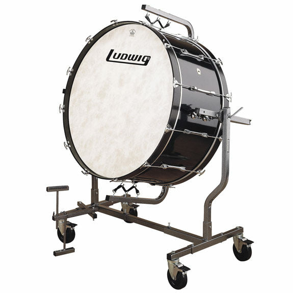 Ludwig 18x36-Inch Concert Bass Drum with LE788 Suspension Stand - Black
