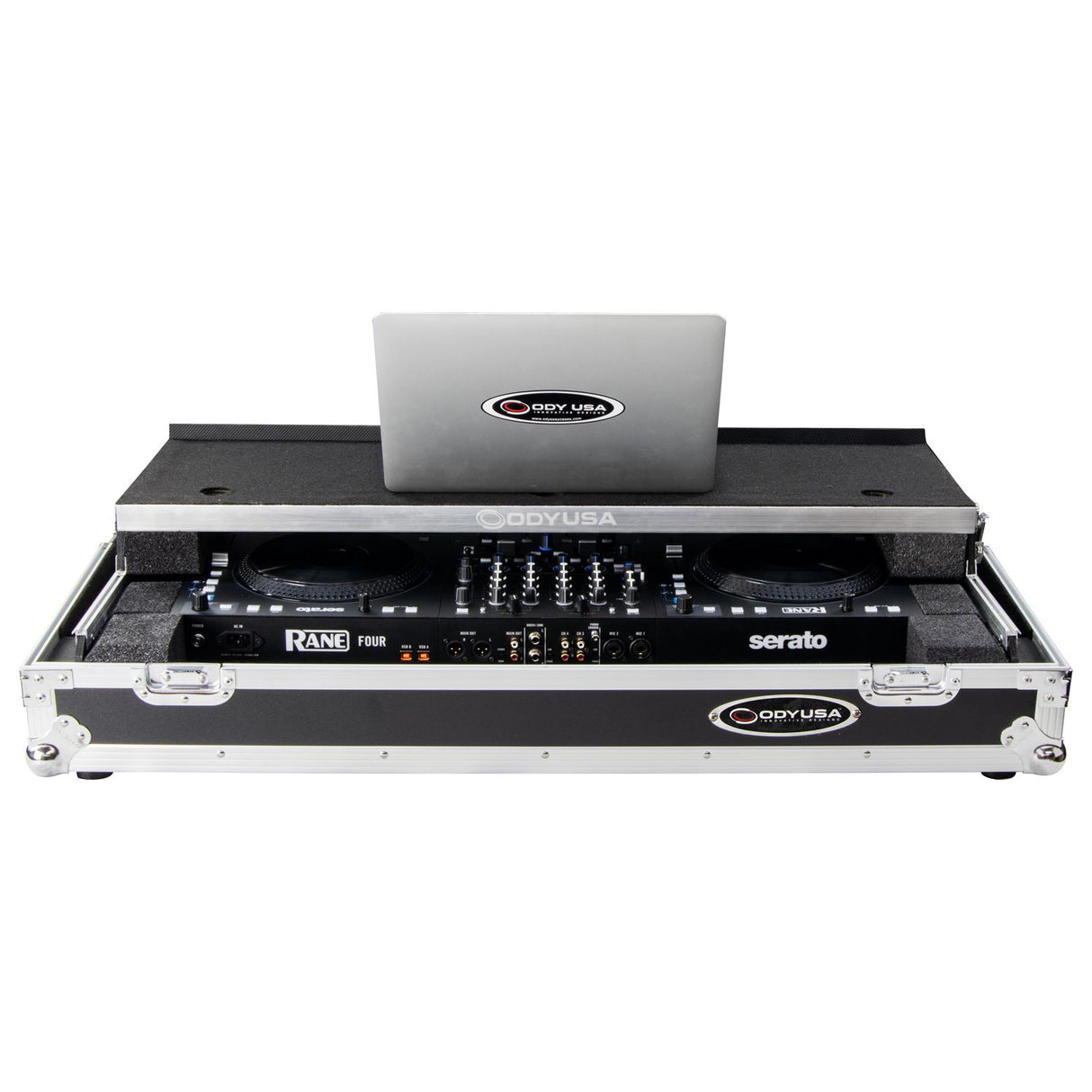 Odyssey FZGSARANE4WM RANE FOUR - PERFORMER Flight Case with Angle Glide Style Laptop Platform