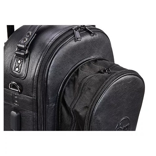 Gard 10-WBFLK Compact Triple Trumpet Wheelie Bag - Black Leather