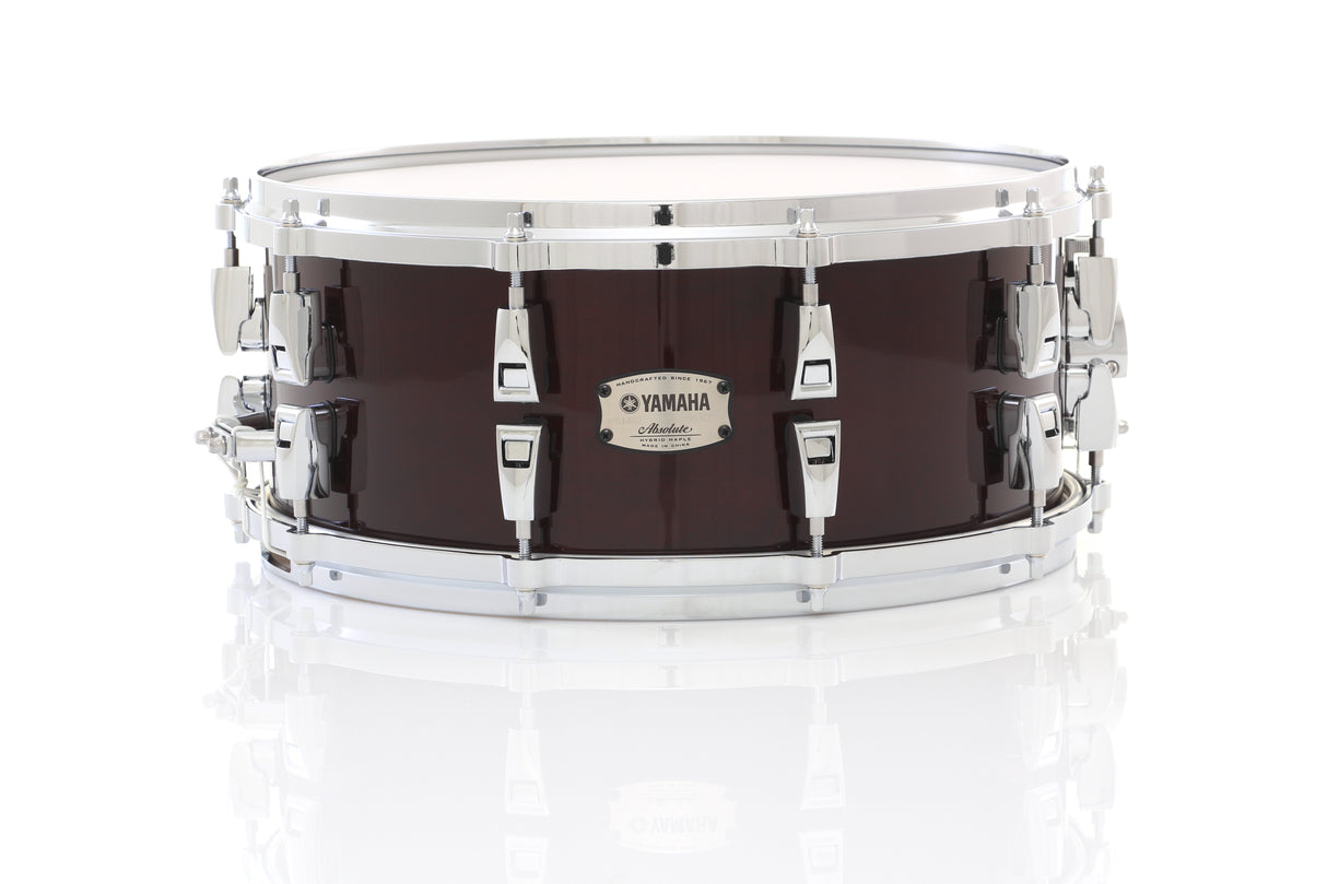 Yamaha 14" x 6" Absolute Hybrid Maple Snare Drum - Classic Walnut - New,Classic Walnut