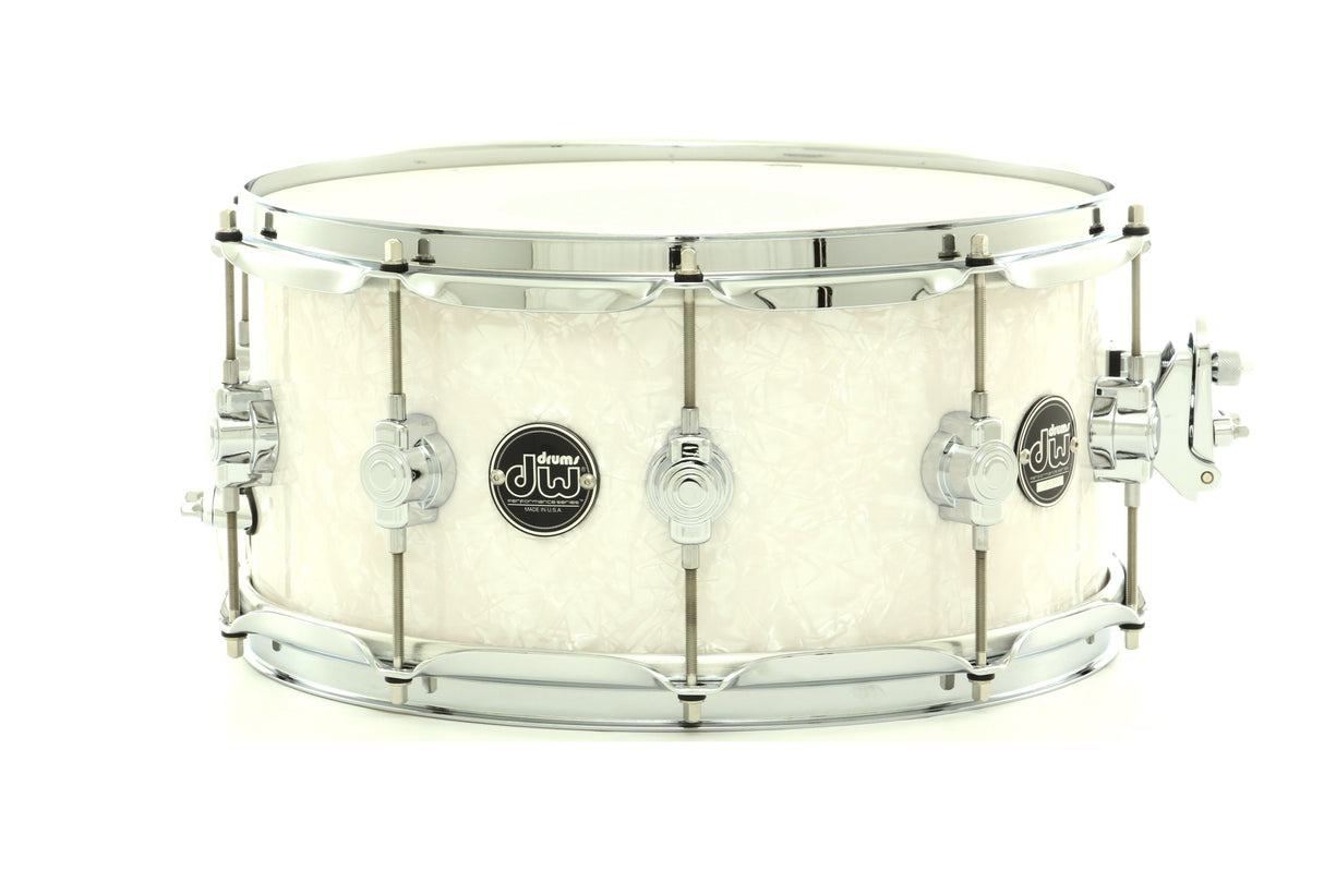 Drum Workshop 14" x 6.5" Performance Series Maple Snare Drum - White Marine