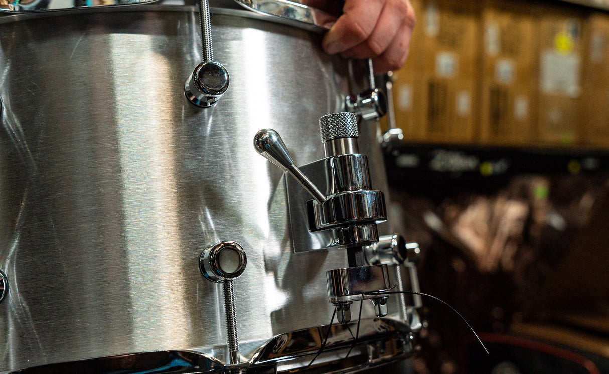 Trick 14" x 8" Aluminum Snare Drum - Raw Polished