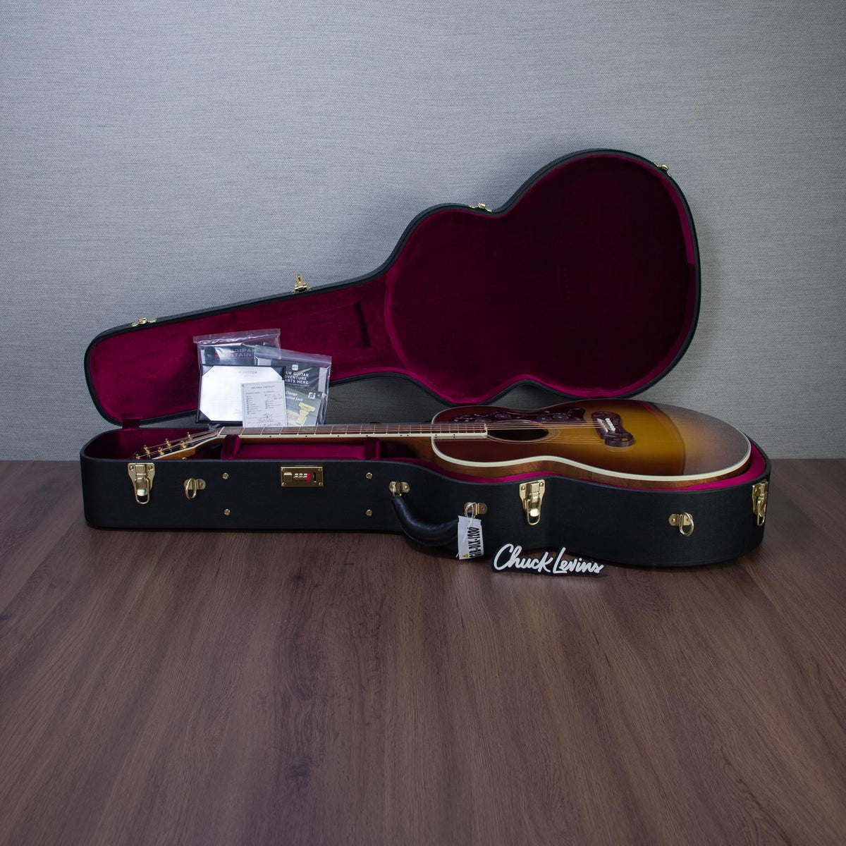 Gibson Custom Shop SJ-200 Elegant Koa Koa/Sitka Spruce Acoustic Electric Guitar - Honey Burst - #21496012